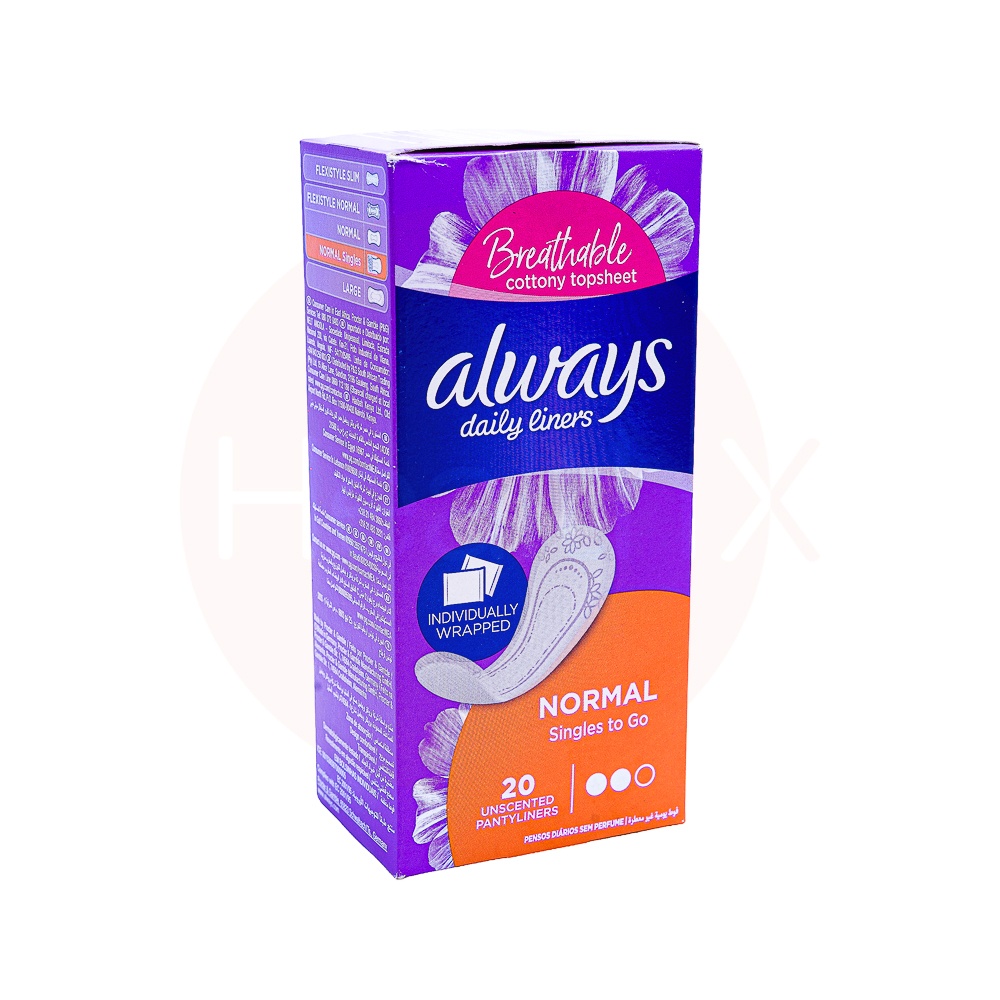 Always panty liners normal 20's