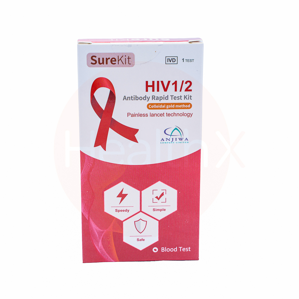 Surekit hiv 1+2 antibody rapid test kit 1's